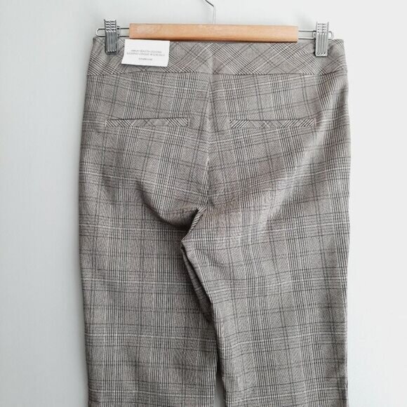 CAMBER & GRACE Ankle Legging Slim Leg Pull-on Stretch Grey Plaid Pants Sz S - Picture 8 of 12